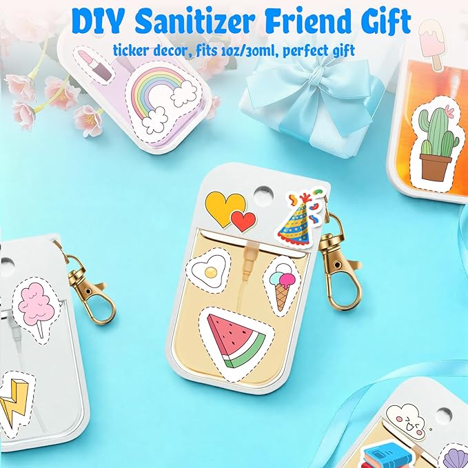 Hand Sanitizer Spray Case Compatible with Touchland Hand Sanitizer Keychain Holder Hands Sanitizer Case with Keychain for Touch Land Mist Travel Cover Sleeve Travel Size Hand Spray Accessory
