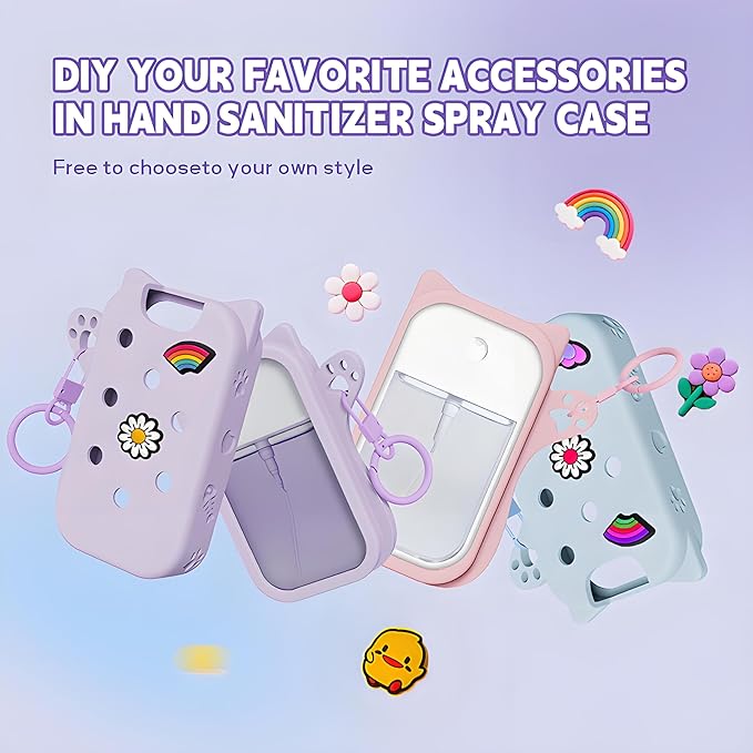 Silicone Case Compatible with Touchland Hand Sanitizer Spray, Protective Case for Power Mist and Glow Mist 1 fl oz