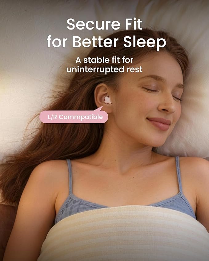 Bloom Ear Plugs for Small Ear Canals – Ultra-Comfy Patented Qufits Tips, Noise Cancelling, Reusable Silicone Earplugs for Sleeping, Study, Travel – Stylish Feminine Design (Blush)