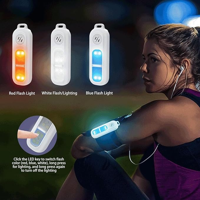 Zyyini Personal Security Alarm Keychain, 130dB Loud Alarm with LED Light for Emergency, USB Rechargeable, Water Proof, Compact Design for Running Cycling Night Safety (White)