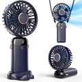 Koonie Portable Handheld, Battery Operated with Base, 8 Hours, Digital Display, 5 Speeds, 90° Ajustable, Rechargeable Mini for Outdoor Indoor
