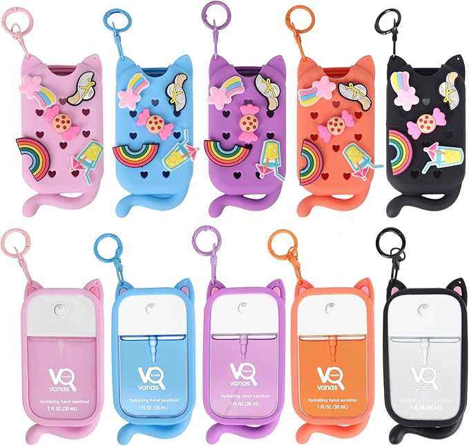 Hand Sanitizer Spray Case for Touchland Case Keychain, Hand Sanitizer Spray Holder Compatible with 5 Decorative Charms.