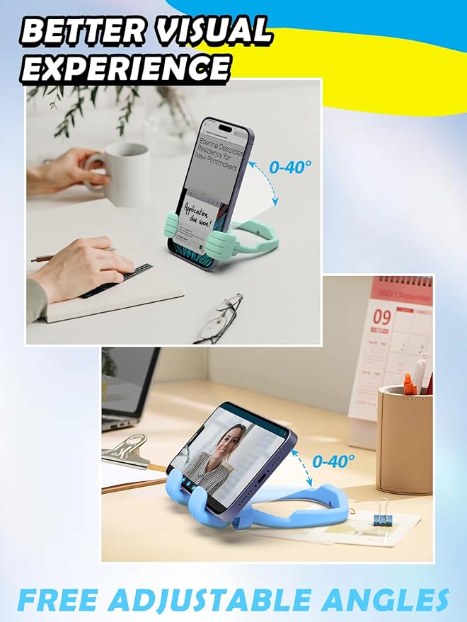 Teens Boys Adults Kids Men Gifts: Thumbs Up Lazy Phone Stand Cell Phone Holder for Desk Funny Gift for Teenager Girl Him Men Women Wife Cool Gadgets Stuff Stocking Stuffers Birthday Gifts Ideas