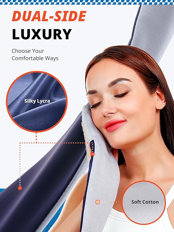 SARISUN Sleep Mask, Eye Mask for Sleeping, Upgrade Ultra-Soft Blackout Eye Cover for Women Men, Wider Adjustable Strap for Side Sleeper, Travel, Nap, Yoga, Relief Eye, Navy Blue