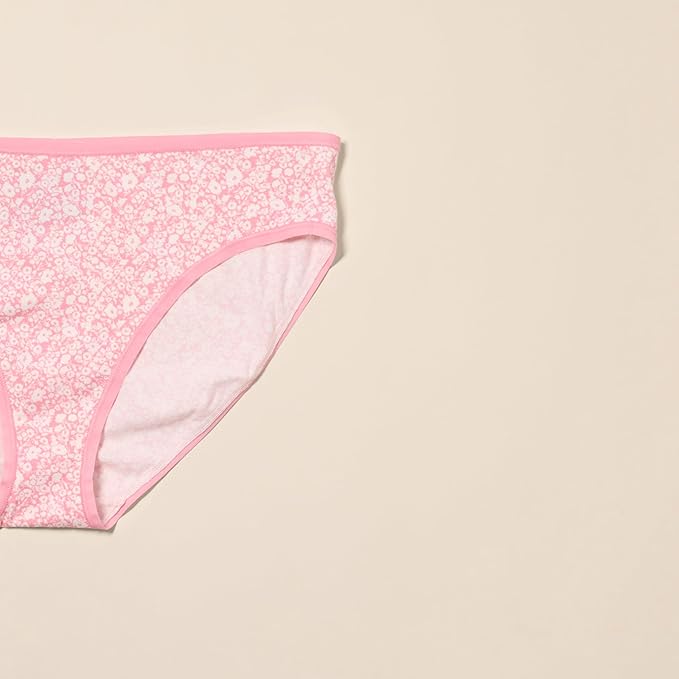 Amazon Essentials Women's Breathable Cotton Bikini Brief Underwear with Full Coverage, Multipacks