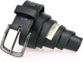 Milwaukee Leather MP7150 Men's Black Genuine Cowhide Leather Money Belt W/Secure Front Buckle for Motorcycle Rider