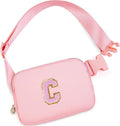 Uygafly Graduation Gifts for Girls Teen,Belt Bag for Women Girls Initial Crossbody Bag Waist Packs Teens Fanny Pack,Personalized Accessories for Preppy Cute Stuff Gifts for Teens Girls Kids | Peach,C