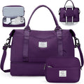 Travel Duffel Bag with Shoes Compartment, Carry on Overnight Weekender Bags for Women, For Spirit Airlines 18x14x8 Personal Item Bag