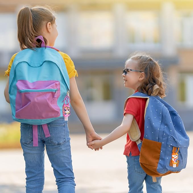 Refillable Travel Bottles Containers, 4 Pack Hand Sanitizer Travel Size Holder with Empty Silicone Bottles Case Keychain Carrier, Leak Proof Portable Bottle for Liquid Soap, Lotion (Unicorn)
