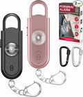 Safe Sound Personal Alarm, 2 Pack 130 dB Loud Siren Song Emergency Security Alarm Keychain with Strobe LED Light, Personal Sound Safety Siren for Women, Men, Children, Elderly