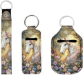 Suobstales 3Pcs Travel Bottles Keychain Holder Set,Travel Bottle Sleeves+Neoprene Chapstick Holders+Lanyard Keychain