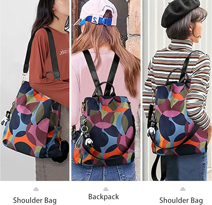 Freie Liebe Anti-theft Backpack Nylon BackPacks Handbags for Women Travel Rucksack Lightweight Shoulder Bags