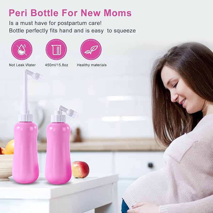 Portable Bidet Travel Large Capacity 450ml(15oz) Personal Toilet Handheld Pink