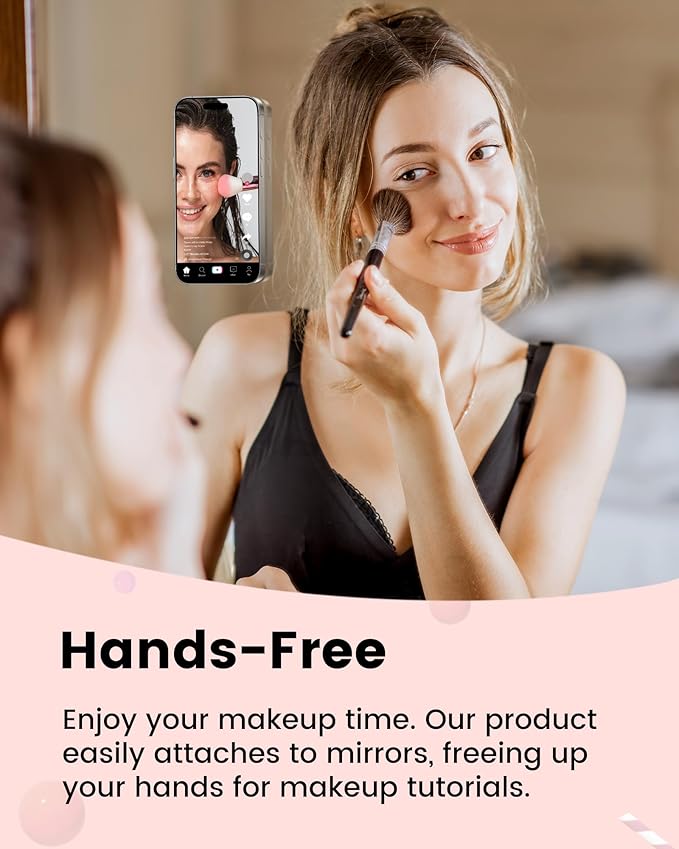 amBand ASMR Stuff Silicone Suction Phone Mount, Stable Hands-Free Sticky Holder for iPhone, Cute Aesthetic Gear for TikTok Influencers & ASMR Content Creator, Lilac Purple