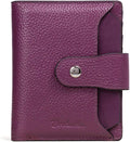 BOSTANTEN Women Leather Wallet RFID Blocking Small Bifold Zipper Pocket Wallet Card Case Purse with ID Window