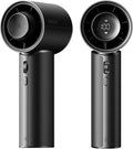 JISULIFE Handheld Fan Pro1 Mini - Refined Utility: Elite PU Leather, 30 Hour Cooling Power, Aroma Pod, 100-Speed Precision, Portable Fan for Travel, Outdoor, Concerts, Gifts for Women Men- Black