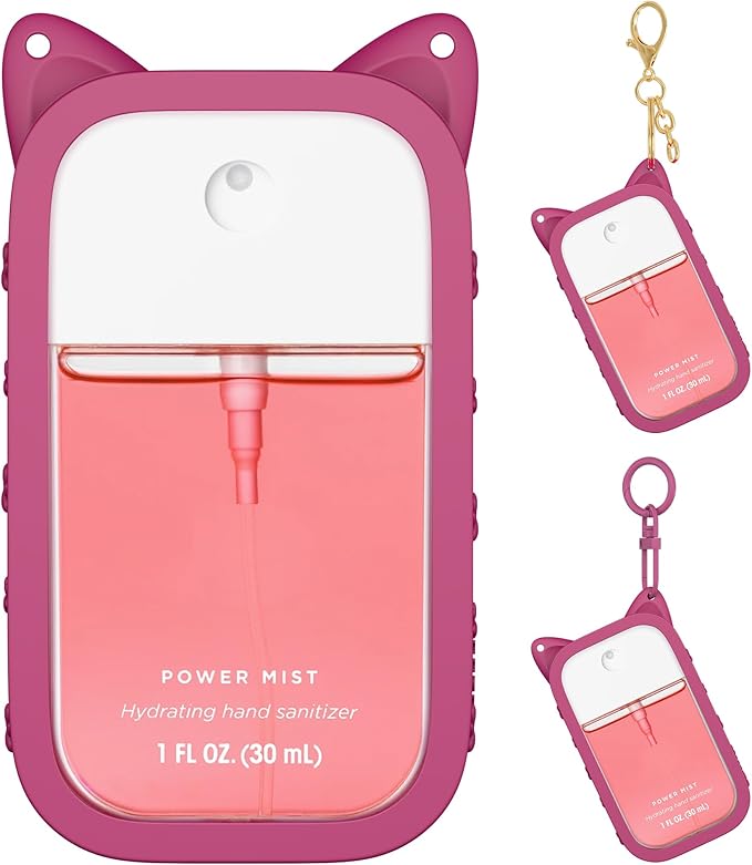 Sonnorel Silicone Case Compatible with Touchland Hand Sanitizer Spray (Fit for 1 FL OZ/30 mL Ver), Portable keychain
