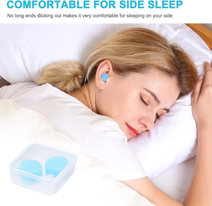 Ear Plugs for Sleeping, Waterproof Moldable Silicone EarPlugs for Sleeping Noise Cancelling, Mowing, Swimming and Concerts
