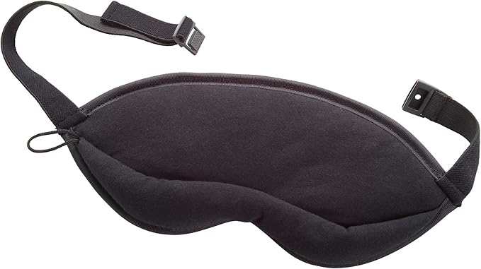 Bewell Eye Mask to Block Light for Travel, Sleep Aid for Airplane, Hotel, Airport, Insomnia + Headache Relief with Adjustable Straps, Gray