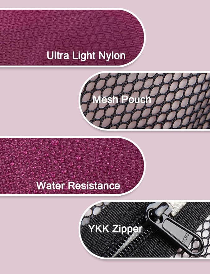 GOX Travel Small Toiletry Bag for Men Nylon Dopp Kit Medicine Bag Travel Organizer Pouch Shave Kits for Teens Toiletry Essentials Bathroom Compact Purple 9.8 * 4.3 * 3.3 Inches