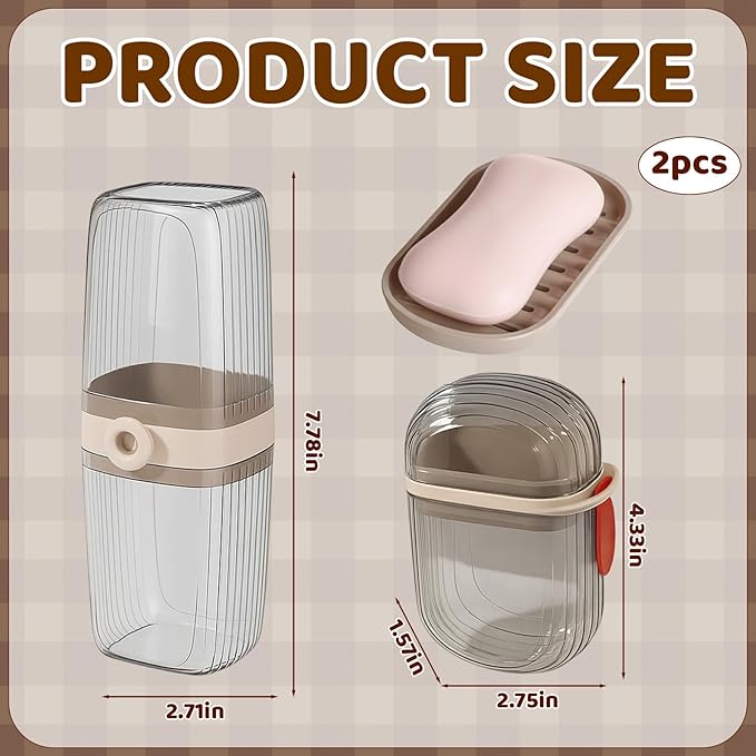 2 Pack Travel Toothbrush Holder, Toothbrush Holders Travel Set with OPP Bag, Compact and Lightweight Design for Easy Carrying, Durable Plastic Material