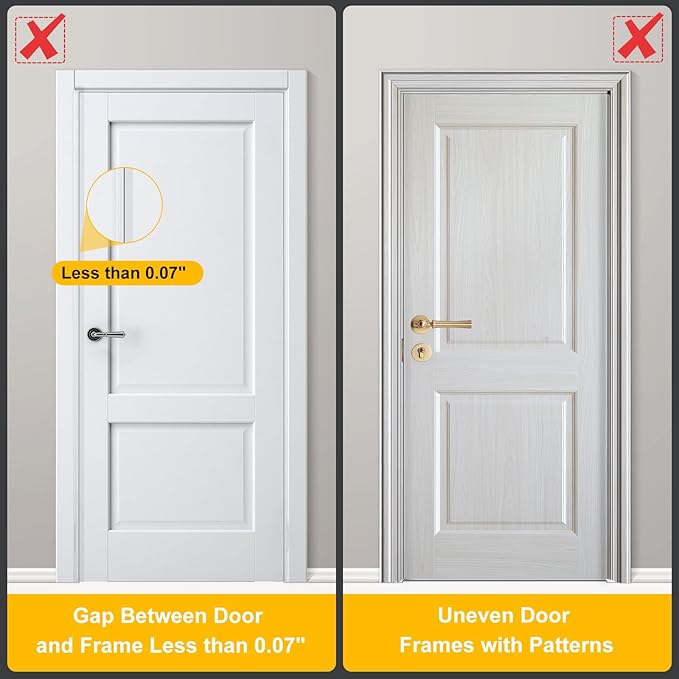 4 Pack Home Security Door Lock Withstand 800 lbs for Inward Swinging Door,Door Reinforcement Lock with 8 Screws to Prevent Unauthorized Entry,Extra Security Door Locks for Home Security and Privacy