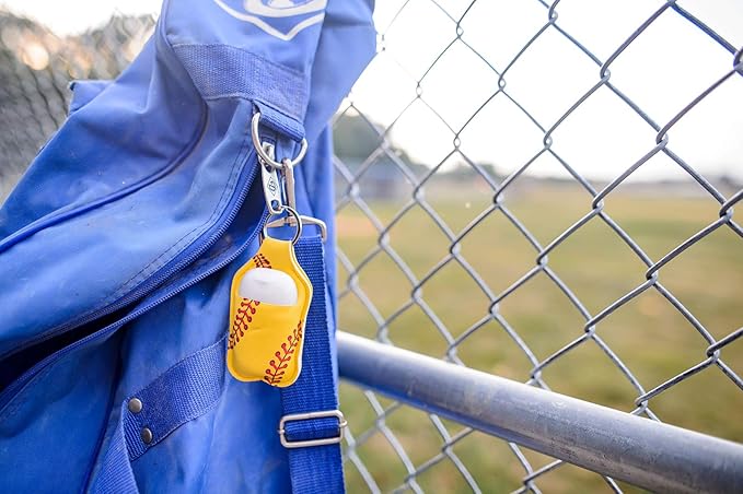 Daisy Lane Hand Sanitizer Holder for Backpack Kids Travel Size Baseball Softball Keychain
