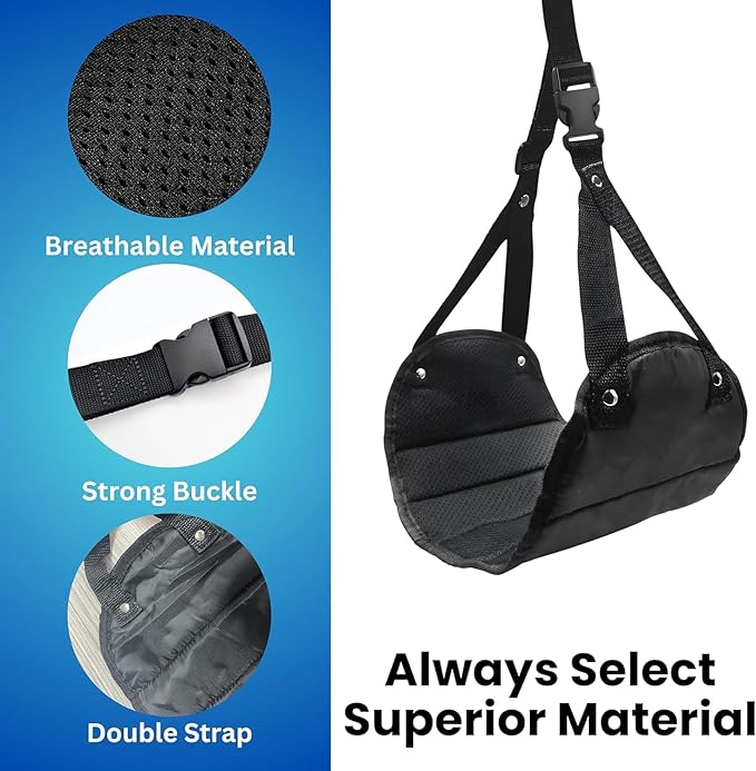 Foot Hammock for Plane or Travel Pillow - Airplane Foot Hammock and Plane Foot Rest - Ultimate Travel Accessories with Sleep Mask and Ear Plugs