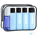 GearTrust Labeled Travel Bottles for Toiletries, 3.4oz TSA Approved Travel Shampoo and Conditioner Bottles with Spray, Leak Proof Clear Plastic Containers with Flip Cap-5 PCS