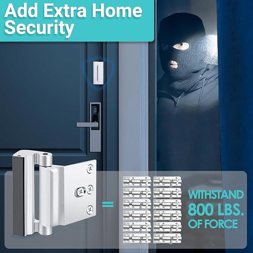 2 Pack Door Reinforcement Lock Home Security Door Lock Upgraded Door Locks for Front Door Kids Safety