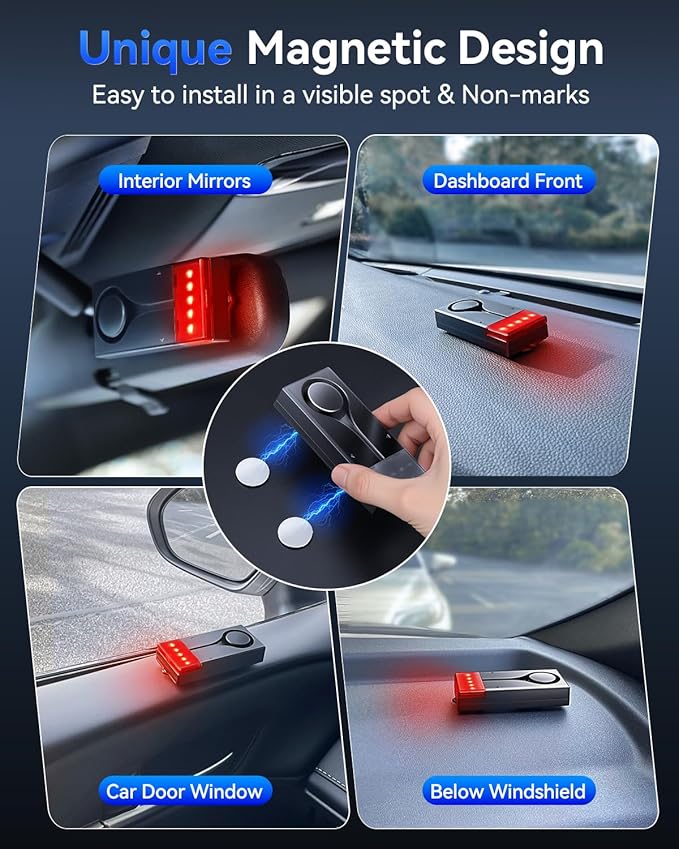 Car Security Alarm with Wireless Remote, 108dB Loud Siren, 3-Level Sensitivity, Vibration Sensor for Anti-Theft, Universal for Sedan, SUV, Truck (Upgrade 4.0)