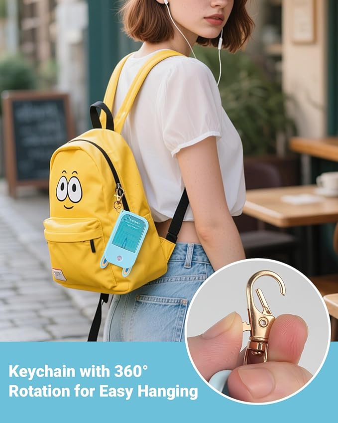 Cute Ear Silicone Case Compatible with Touchland Hand Sanitizer Spray (Fit for 1 FL.OZ), Protective Case with Keychain, Hand Sanitizer Holder(Rose Red)