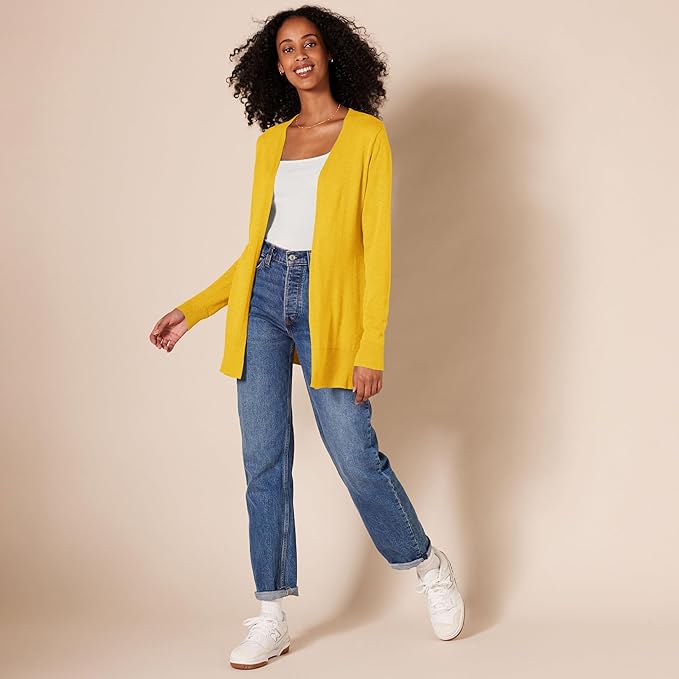 Amazon Essentials Women's Lightweight Long Sleeve Open-Front Cardigan Sweater (Available in Plus Size)