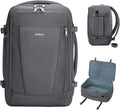 ECOHUB 17'' Travel Backpack, Personal Item Backpack with 13 Pockets, Flight Approved Carry on Backpack with USB Port & Luggage Sleeve, Travel bag for Men & Women, Water Resistant Backpack, Grey