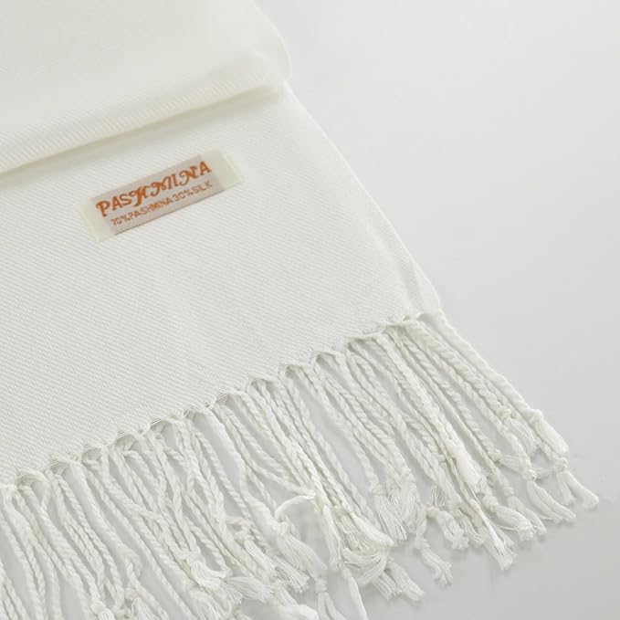 Soft Silky Pashmina Shawl Wraps Solid Colors Scarf for Wedding Evening Dresses