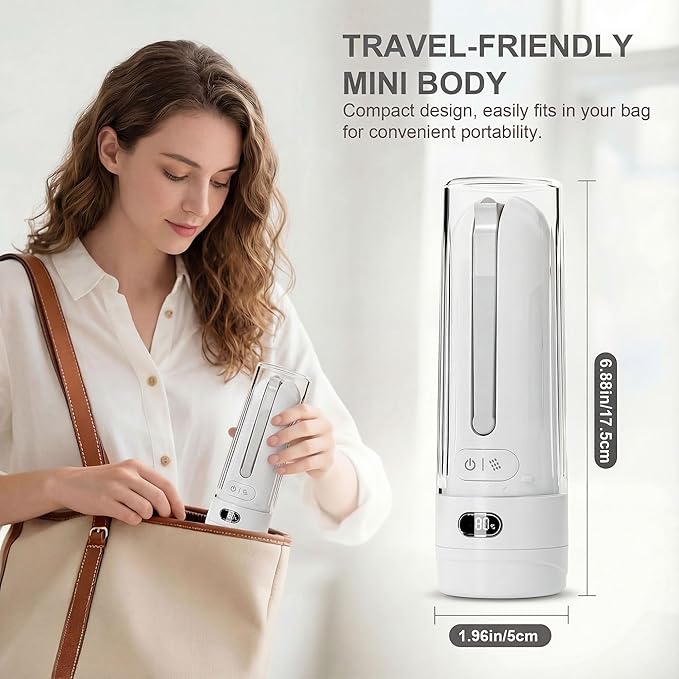 Portable Bidet for Travel | Bathroom - Rechargeable Electric Bidet Sprayer with 3 Pressure | Waterproof for Ultimate Personal Hygiene Cleaning at Home Office and Camping (White)