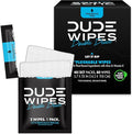 DUDE Wipes Double Deuce Unscented Travel Wipes - 2 Wipes per Pack (40 packs, 80 Count) - On-The-Go Adult Flushable Wipes for Sensitive Skin - Infused with Vitamin E and Aloe - Septic and Sewer Safe