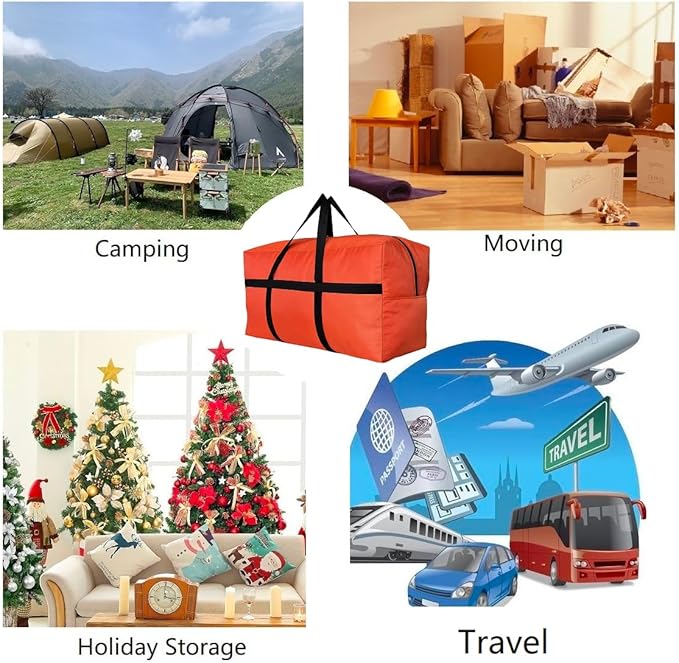 YiKitHom Extra Large Storage Canvas Duffle Bag for Travel, Black Oversized Giant Big Traveling Duffle Bag