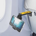 Beyond Cell Travel Accessories, Universal Seat Back Tray Table Hands Free Phone Clip Holder, Adjustable Pocket Size Airplane Travel Essentials Compatible with iPhone and Android Giraffe