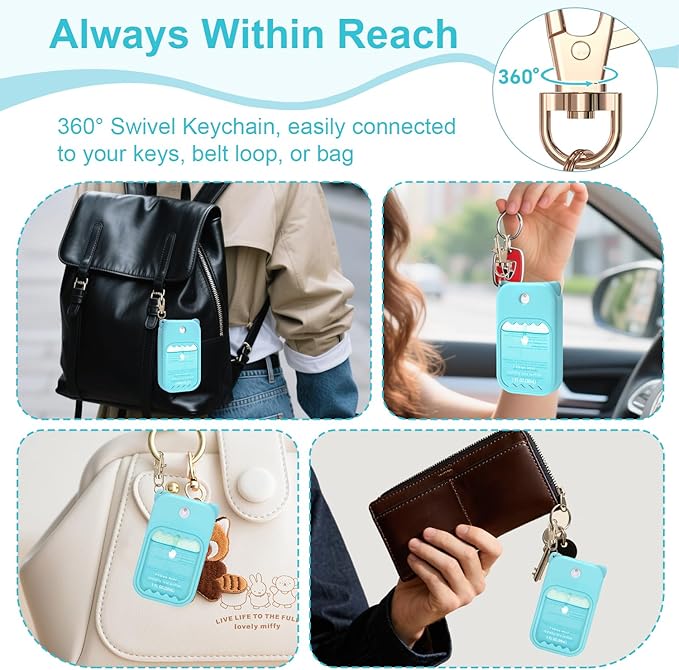 Hand Sanitizer Spray Case for Touchland Silicone Touchland Case Keychain Cute Hand Sanitizer Holder Keychain Compatible with Touch land Power Mist Gentle/Glow Mist