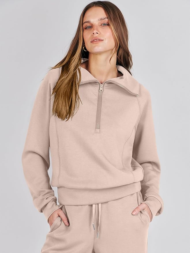 ANRABESS Women 2 Piece Outfits 2025 Fall Fashion Airport Wide Leg Pants Lounge Set Leisure Travel Vacation Clothes Sweatsuits