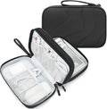 Skycase Tech Pouch - Lightweight Electronics Organizer Travel Case, Double Layers Cable Organizer, All-in-One Storage Bag for Charger, Cord, Phone, Flash Drive, Accessories