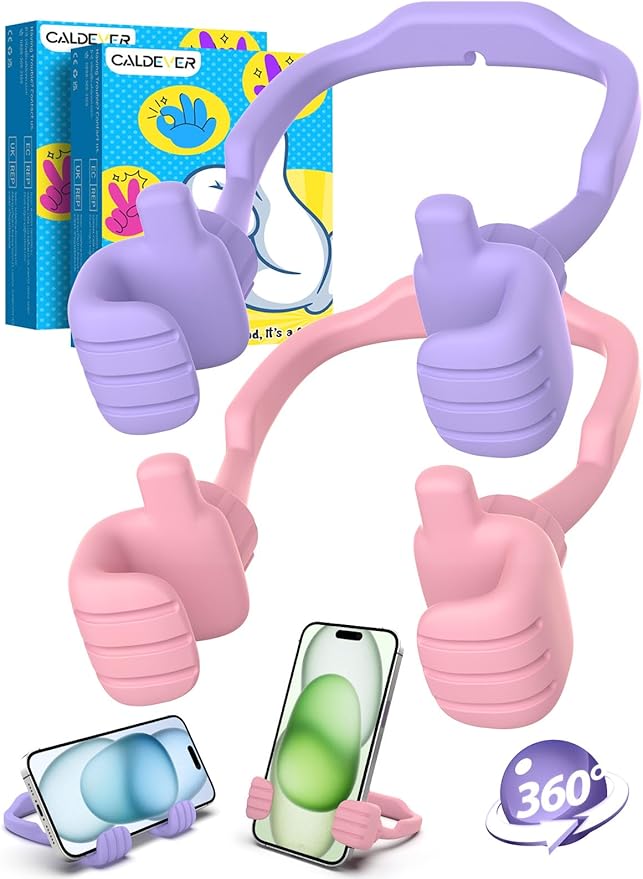 Gifts for Mothers Day Mom Wife Adults Cell Phone Stand: UPGRADE Adjustable Thumbs Up Lazy Phone Holder for Desk Cool Gadgets Stocking Stuffers Birthday Gadget for Teen Girl Gift Trendy Stuff Ideas
