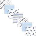 Hudson Baby Unisex Baby Cotton Flannel Receiving Blankets Bundle, Narwhal, One Size