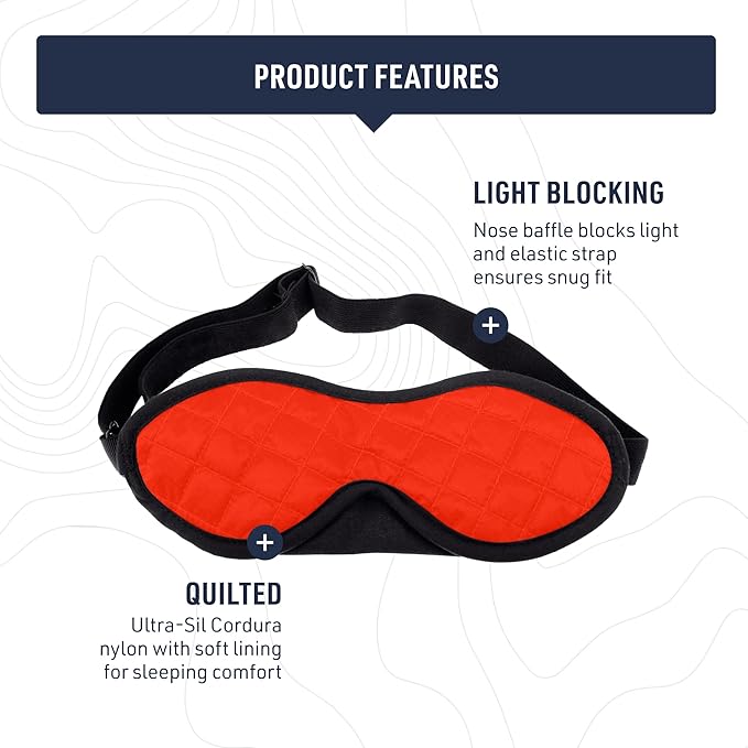 Sea to Summit TravellingLight Eye Shade Travel Sleep Mask, Atoll Blue