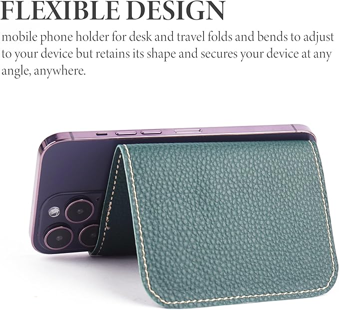 Airplane Travel Essentials for Flying Flex Flap Cell Phone Holder & Flexible Tablet Stand for Desk, Bed, Treadmill, Home & in-Flight Airplane Travel Accessories(1-Lichee Green)