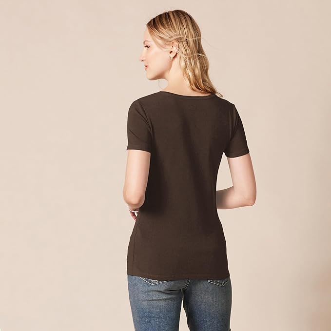Amazon Essentials Women's Regular-Fit Short-Sleeve T-Shirt (Crewneck and V-Neck Options), Multipacks