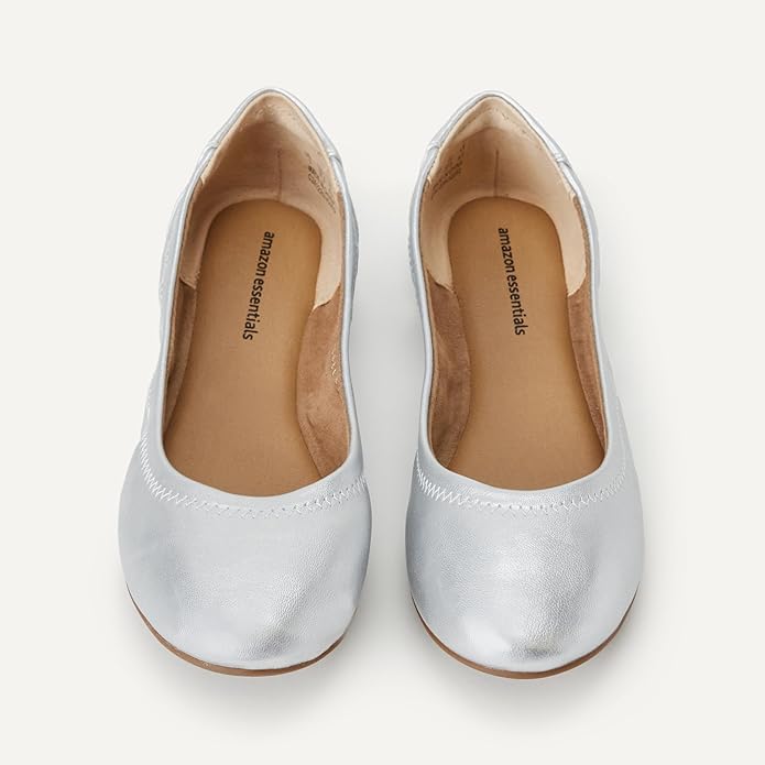 Amazon Essentials Women's Belice Comfortable Slip-On Ballet Flats Shoes