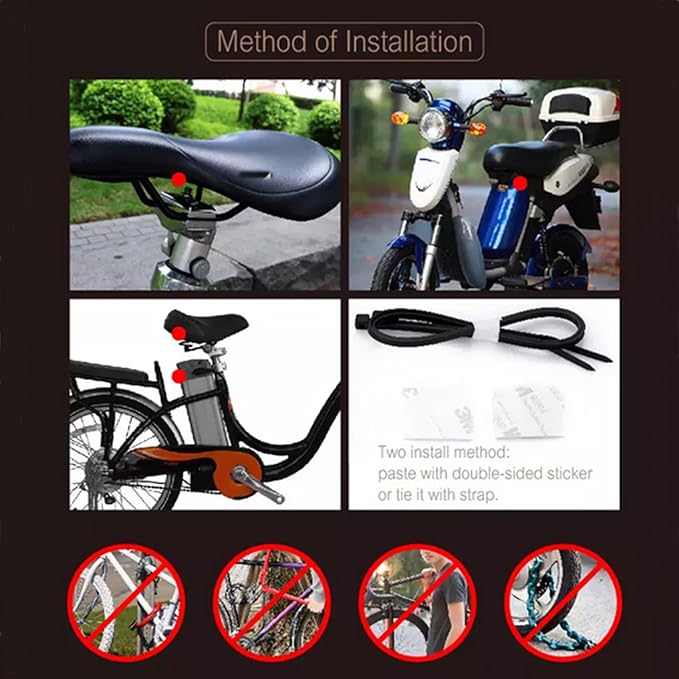 Bicycle Alarm System Anti Theft,USUPERINK Bike Alarms for Ebikes,113dB Bike Alarm,IP65 Waterproof,7 Levels of Sensitivity Adjustment,Suitable for Bicycles,Motorcycles,Electric Scooters,Ebike,10PK