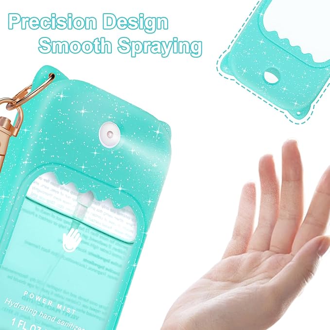 Hand Sanitizer Spray Case for Touchland Silicone Touchland Case Keychain Cute Hand Sanitizer Holder Keychain Compatible with Touch land Power Mist Gentle/Glow Mist